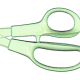 raw point cloud preview of an organic scissors handle