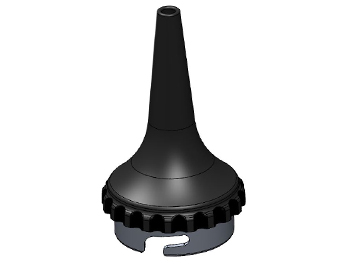 parametric model preview of an otoscope earpiece