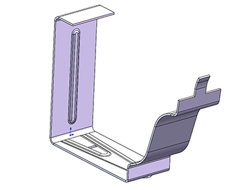 parametric cad model preview of a metal bracket